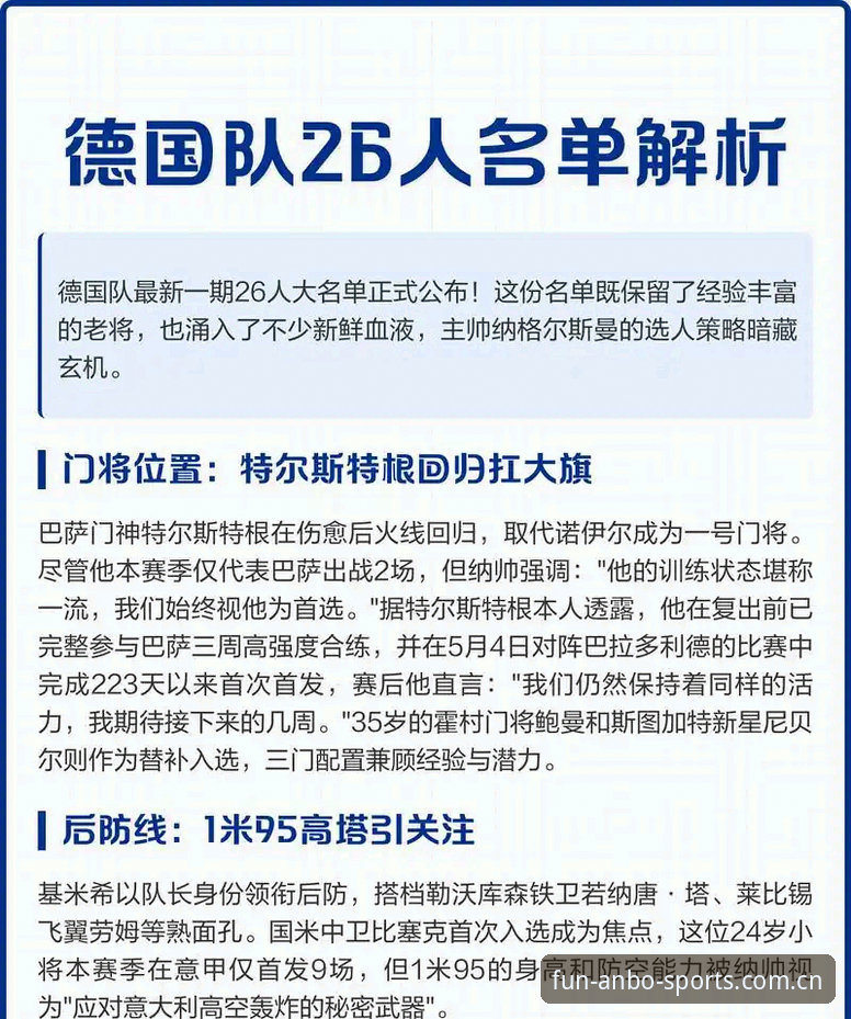 揭秘德国队26人名单：诺伊尔第5次出征世界杯背后的故事